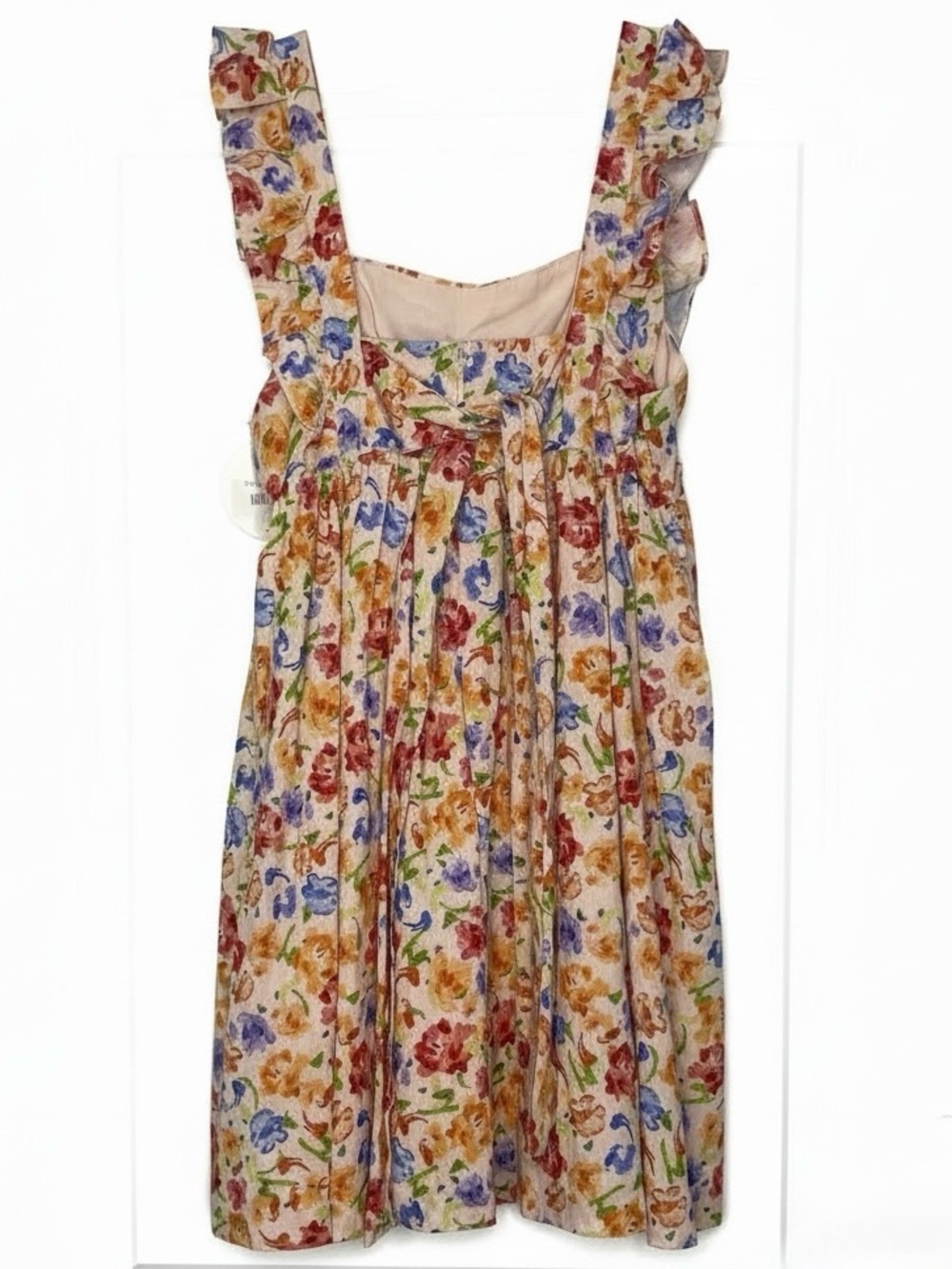 Storia The Rosemary Babydoll Mini Dress Multicolor Floral Ruffle Straps | EUC - Picture 2 of 8
